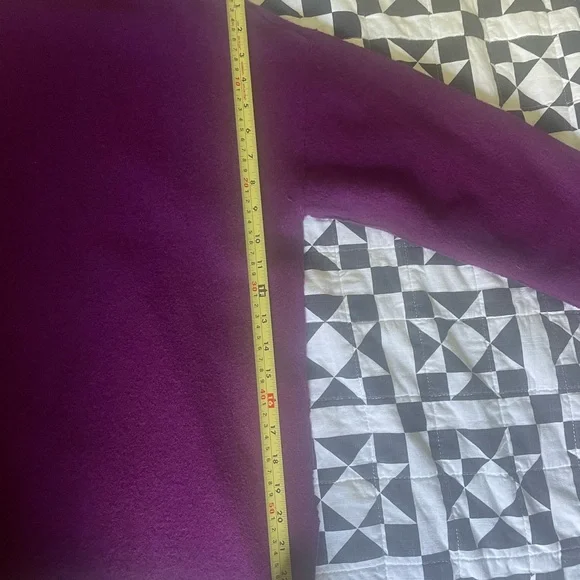 Eileen Fisher Purple Mock Neck Sweater Boiled 💯 Wool - Picture 5 of 7